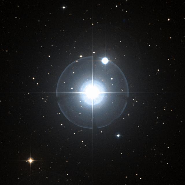 Sky survey frame centred on Adhafera, 30′ across.