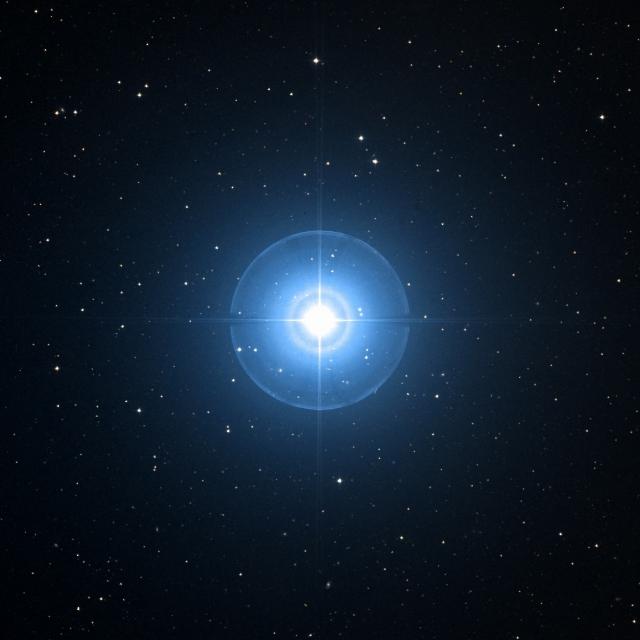 Sky survey frame centred on Algenib, 42′ across.