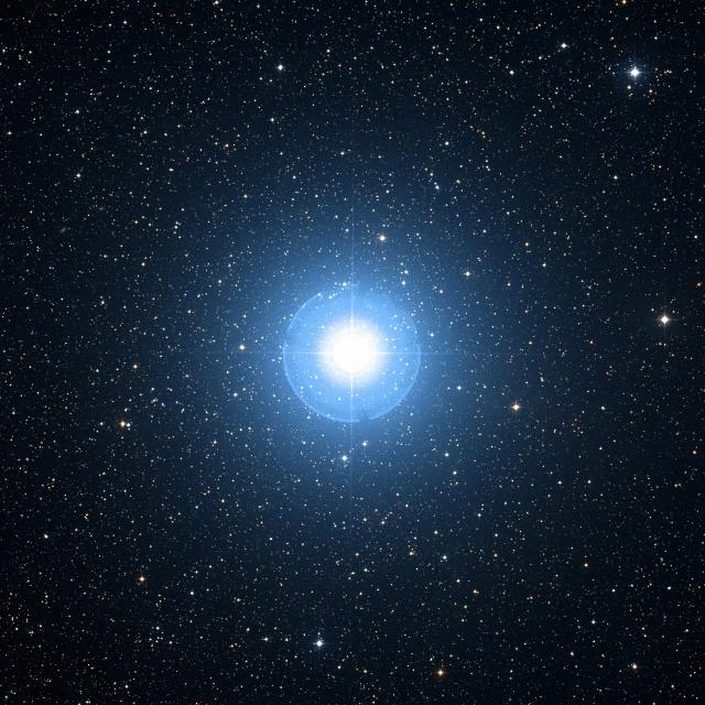 Sky survey frame centred on Alhena, 1° across.