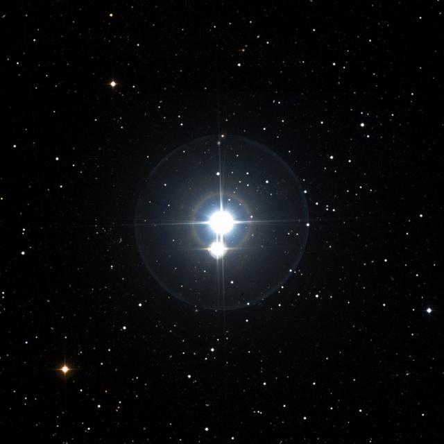 Sky survey frame centred on Alkalurops, 30′ across.