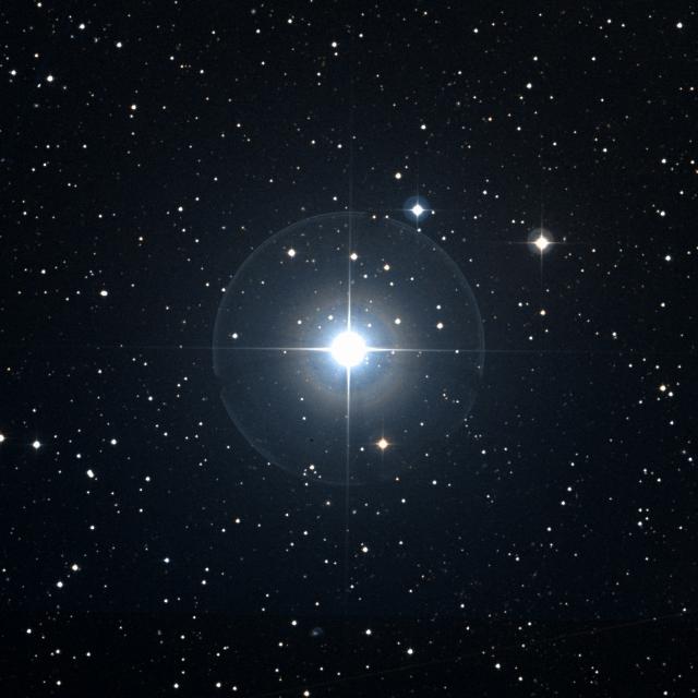 Sky survey frame centred on Alkarab, 30′ across.