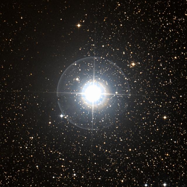 Sky survey frame centred on Almaaz, 30′ across.