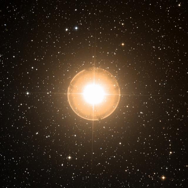 Sky survey frame centred on Almach, 42′ across.