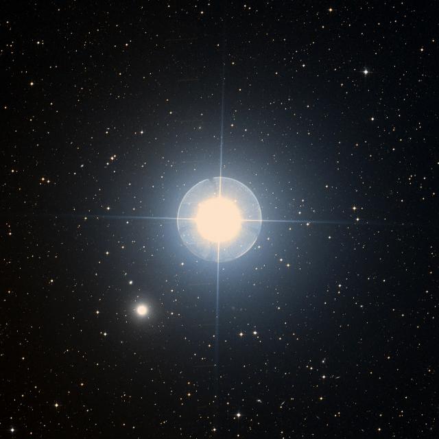 Sky survey frame centred on Alnair, 1° across.