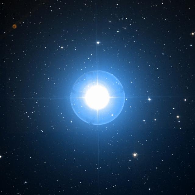 Sky survey frame centred on Alphecca, 42′ across.