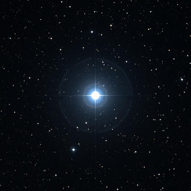 Sky survey frame centred on Alrakis, 30′ across.