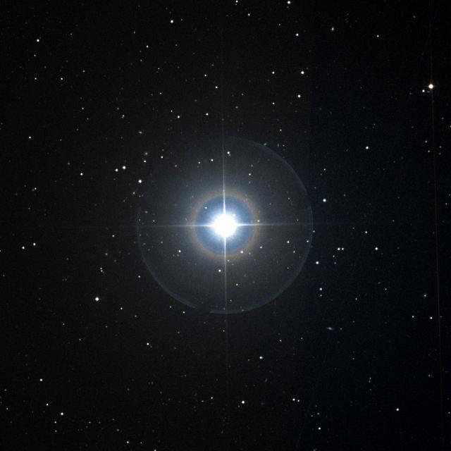 Sky survey frame centred on Alula Australis, 30′ across.