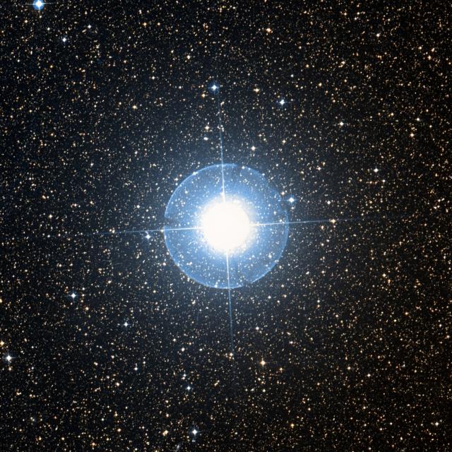 Sky survey frame centred on Aspidiske, 42′ across.