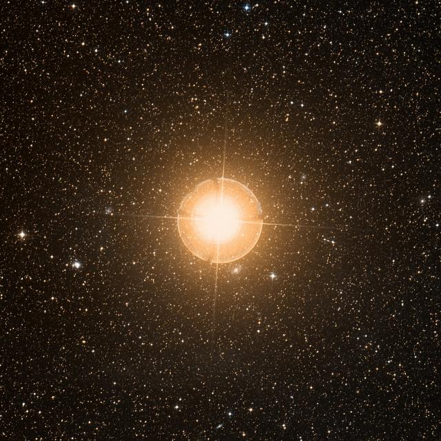Sky survey frame centred on Atria, 1° across.