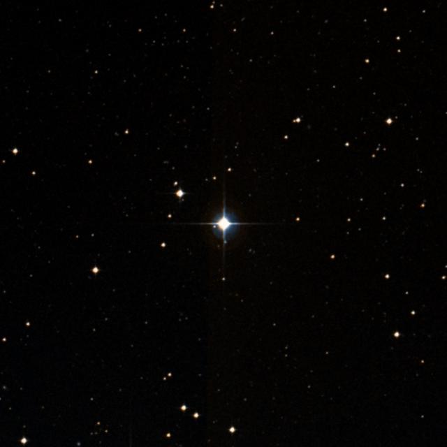 Sky survey frame centred on Axólotl, 18′ across.