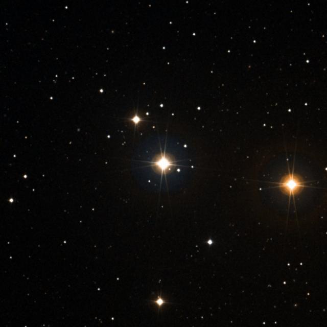 Sky survey frame centred on Baekdu, 18′ across.