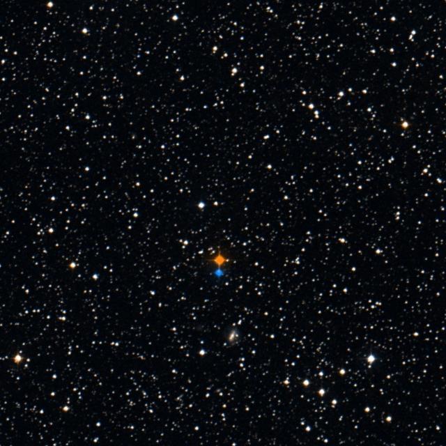 Sky survey frame centred on Barnard's Star, 18′ across.