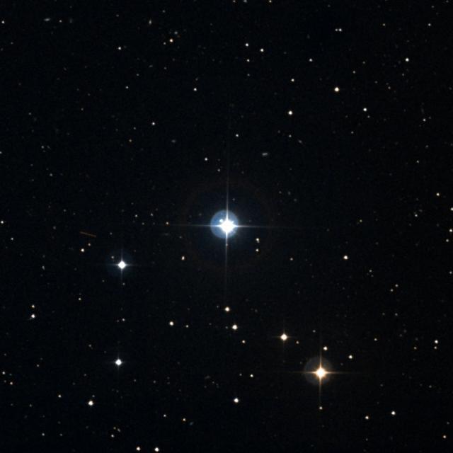 Sky survey frame centred on Bélénos, 18′ across.