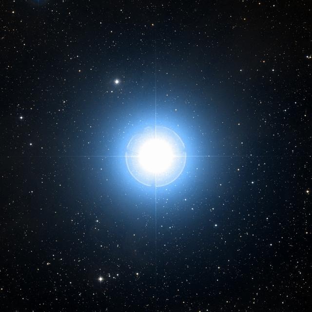 Sky survey frame centred on Bellatrix, 1° across.
