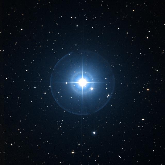 Sky survey frame centred on Bharani, 30′ across.