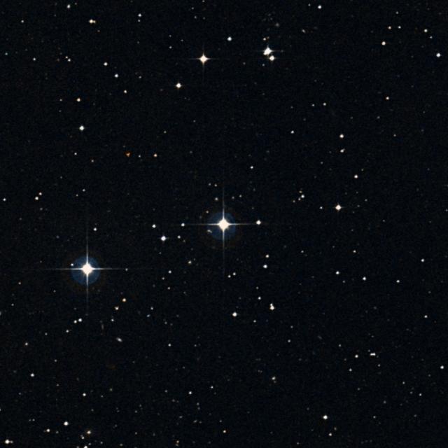 Sky survey frame centred on Bibhā, 18′ across.