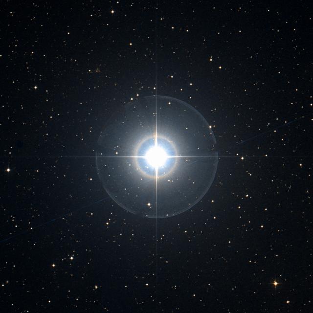 Sky survey frame centred on Biham, 30′ across.