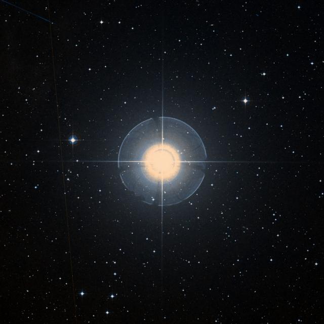 Sky survey frame centred on Deneb Algedi, 42′ across.