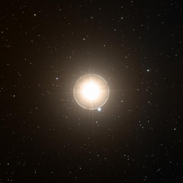Sky survey frame centred on Dubhe, 1° across.