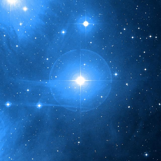 Sky survey frame centred on Electra, 30′ across.
