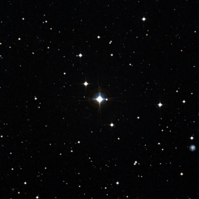 Sky survey frame centred on Emiw, 18′ across.