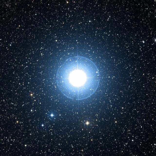 Sky survey frame centred on Fawaris, 42′ across.