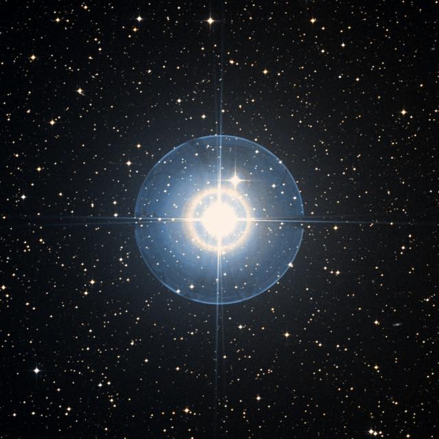 Sky survey frame centred on Furud, 30′ across.