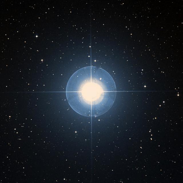 Sky survey frame centred on Gienah, 42′ across.