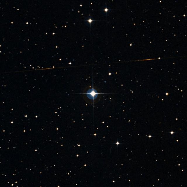 Sky survey frame centred on Hunahpú, 18′ across.