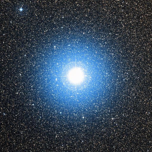 Sky survey frame centred on Kaus Australis, 1° across.