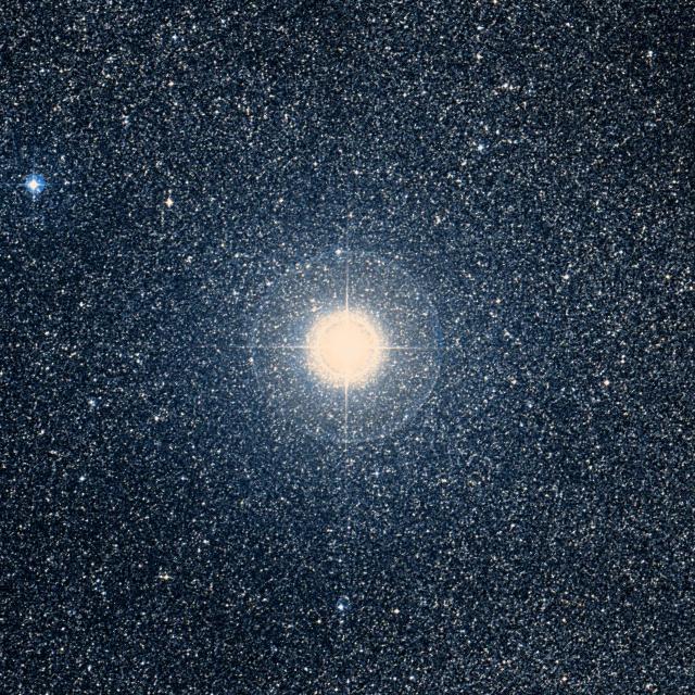 Sky survey frame centred on Kaus Borealis, 42′ across.