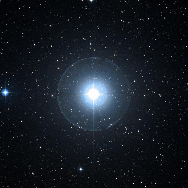 Sky survey frame centred on Kitalpha, 30′ across.