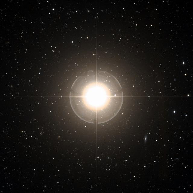 Sky survey frame centred on Kornephoros, 42′ across.