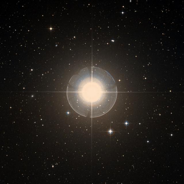 Sky survey frame centred on Kraz, 42′ across.