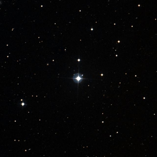 Sky survey frame centred on Liesma, 18′ across.
