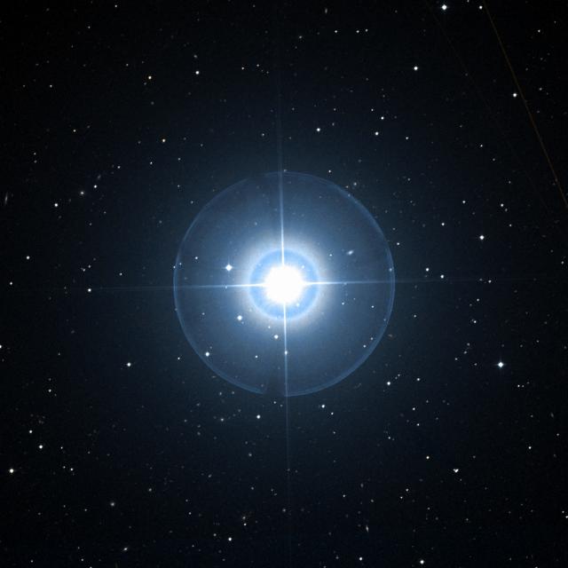 Sky survey frame centred on Megrez, 30′ across.