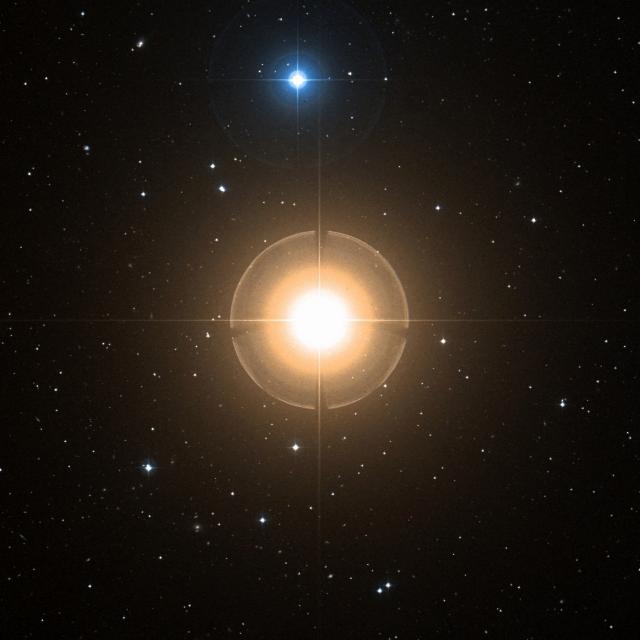 Sky survey frame centred on Menkar, 42′ across.
