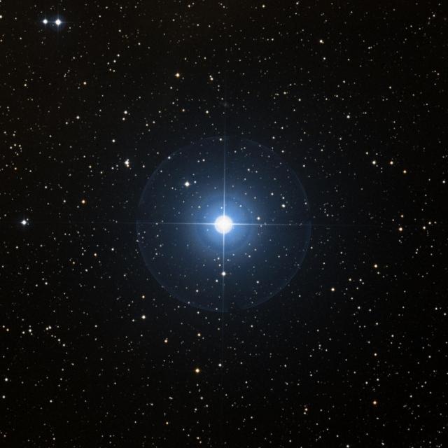 Sky survey frame centred on Menkib, 30′ across.