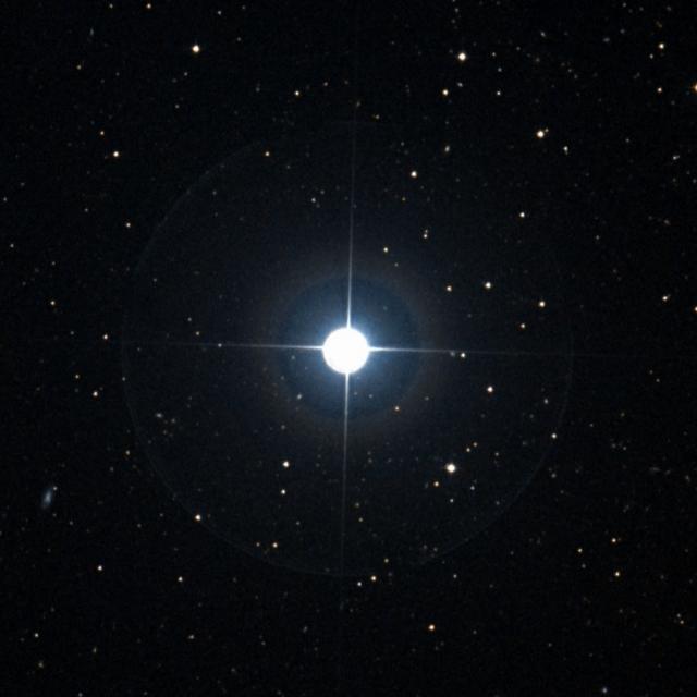 Sky survey frame centred on Merga, 18′ across.