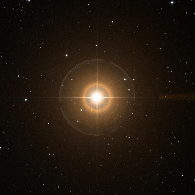Sky survey frame centred on Minelauva, 30′ across.