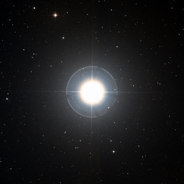 Sky survey frame centred on Muphrid, 42′ across.