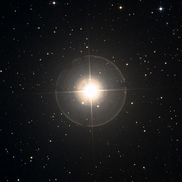 Sky survey frame centred on Muscida, 30′ across.