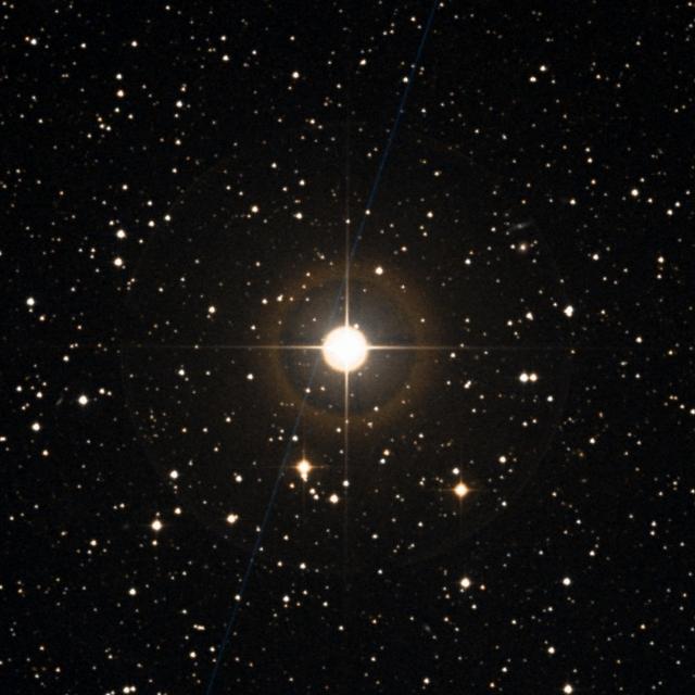Sky survey frame centred on Musica, 18′ across.
