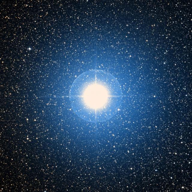 Sky survey frame centred on Nunki, 42′ across.