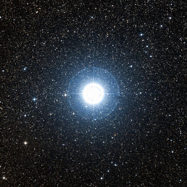 Sky survey frame centred on Okab, 42′ across.