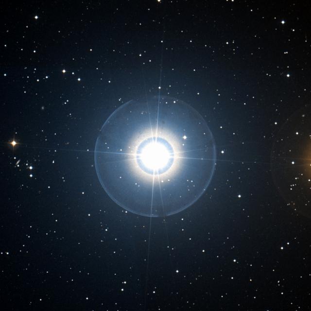 Sky survey frame centred on Pherkad, 30′ across.