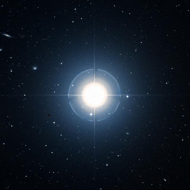 Sky survey frame centred on Porrima, 42′ across.