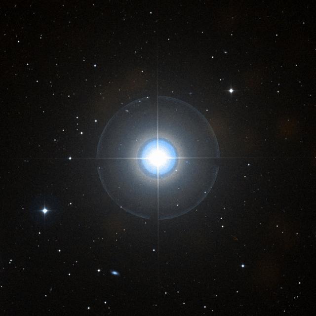 Sky survey frame centred on Praecipua, 30′ across.