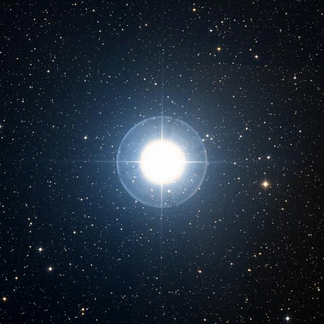 Sky survey frame centred on Rasalhague, 42′ across.