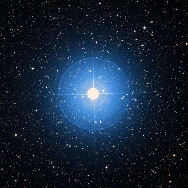 Sky survey frame centred on Rukbat, 30′ across.